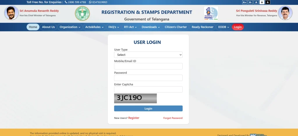 Register for the EC Online Service